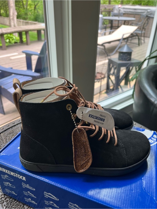 Birkenstock Shoes - BIRKENSTOCK BARTLETT SUEDE ANKLE BOOTS IN BLACK 38 EU 7 US